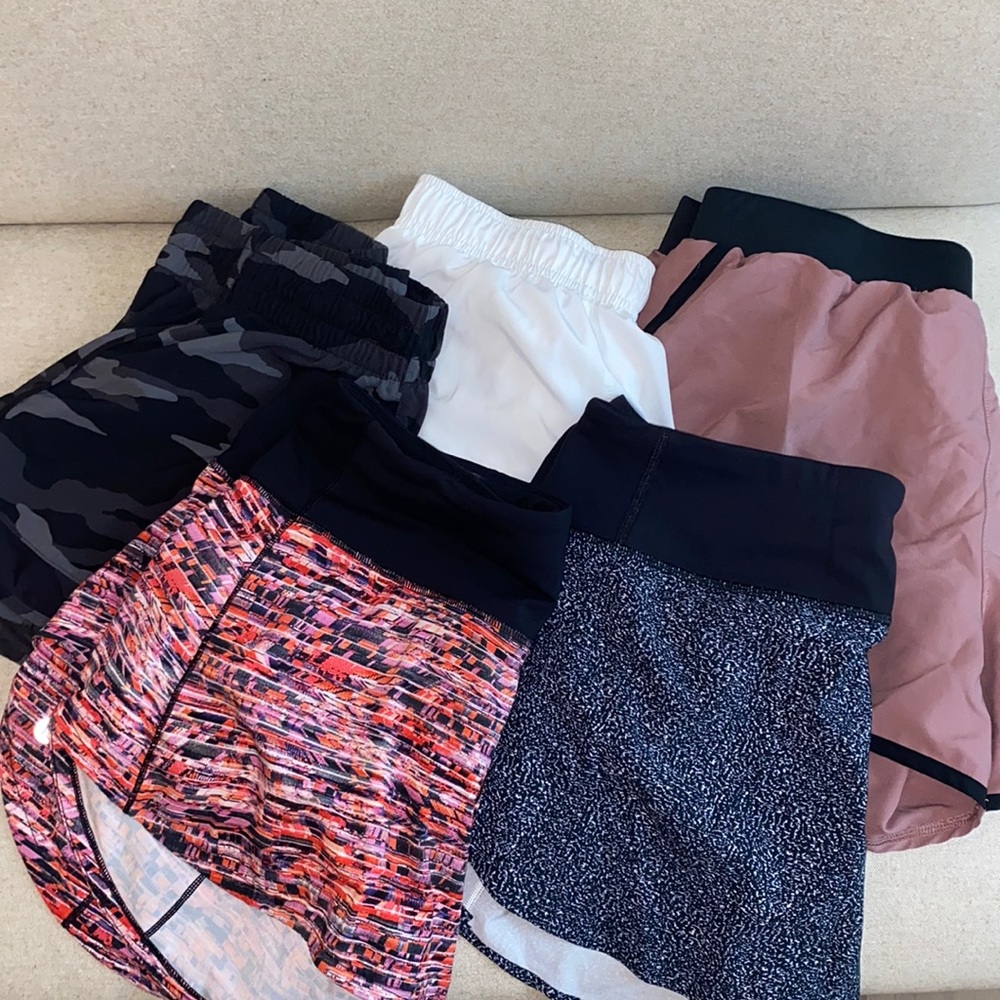 Bundle of 5 slightly worn luxury athletic shorts sizes small and medium!!